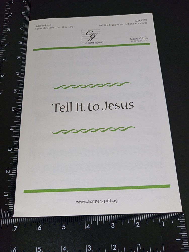 CHOIR – ANTHEM SHEET MUSIC: Tell It To Jesus SATB with Piano & optional Solo