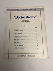 Doctor Dolittle Song Book Sheet Music Professional Use 20th Century-Fox Hastings