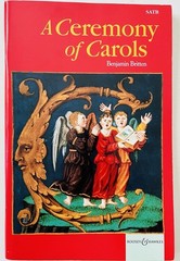 A Ceremony of Carols Benjamin Britten Choral Music Book SATB Harp or Piano 1994
