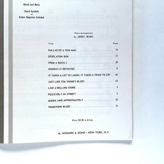 1965 Bob Dylan Highway 61 Revisited Sheet Music Songbook • Like A Rolling Stone