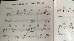 Greatest Love Of All Sheet Music Cover Art Whitney Houston Piano Guitar F1X
