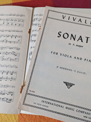 Vivaldi Sonata in A Major Viola & Piano Sheet music International Music Co.