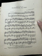 J 11×14 Ragtime sheet music MEADOWBROOK FOX TROT by Kraus