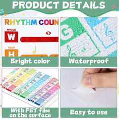 Piano Chord Cheat Sheets Poster Set – 10 Laminated Music Education Charts