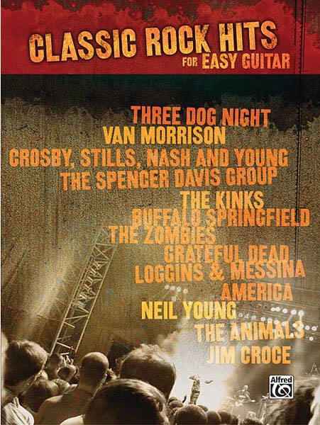 Classic Rock Hits for Easy Guitar Chords Sheet Music Lyrics Songs Book