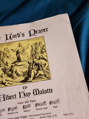 The Lord&rsquo;s Prayer Albert Hay Malotte Med vocal voice piano organ sheet music