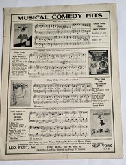 VTG 1925 IT MUST BE LOVE FROM MERRY, MERRY MUSICAL FARCE CAN-CAN COVER