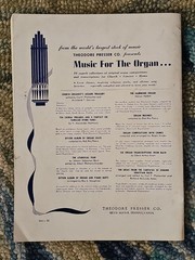 At the Console WIlliam Felton Hammond organ Registration Theodore Presser