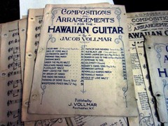 Vintage Sheet Music – Multiple Arrangements for Hawaiian Guitar by Jacob Vollmar