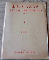 MAZAS 15 DUOS ABECEDAIRES FOR 2 VIOLINS NO&rsquo;s 6-10 SHEET MUSIC BOOK 1946 AUSTRIA