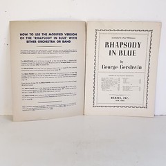 Vintage 1940 George Gershwin&rsquo;s Rhapsody In Blue Piano Solo Sheet Music