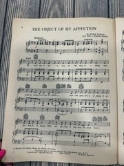 The Object Of My Affection Sheet Music Jimmie Grier Irving Berlin 1934 P/V/G/Uke