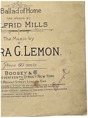 1904 Sheet Music MY AIN FOLK Laura G. Lemon Wilfrid Mills Madame Clara Butt