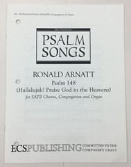 Psalm 148 Hallelujah Praise God In The Heavens SATB Chorus Organ Sheet Music ECS