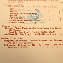 Clementi 2nd Piano Part to 6 Sontaninas Book II No 3 in C 1891 G Schirmer READ