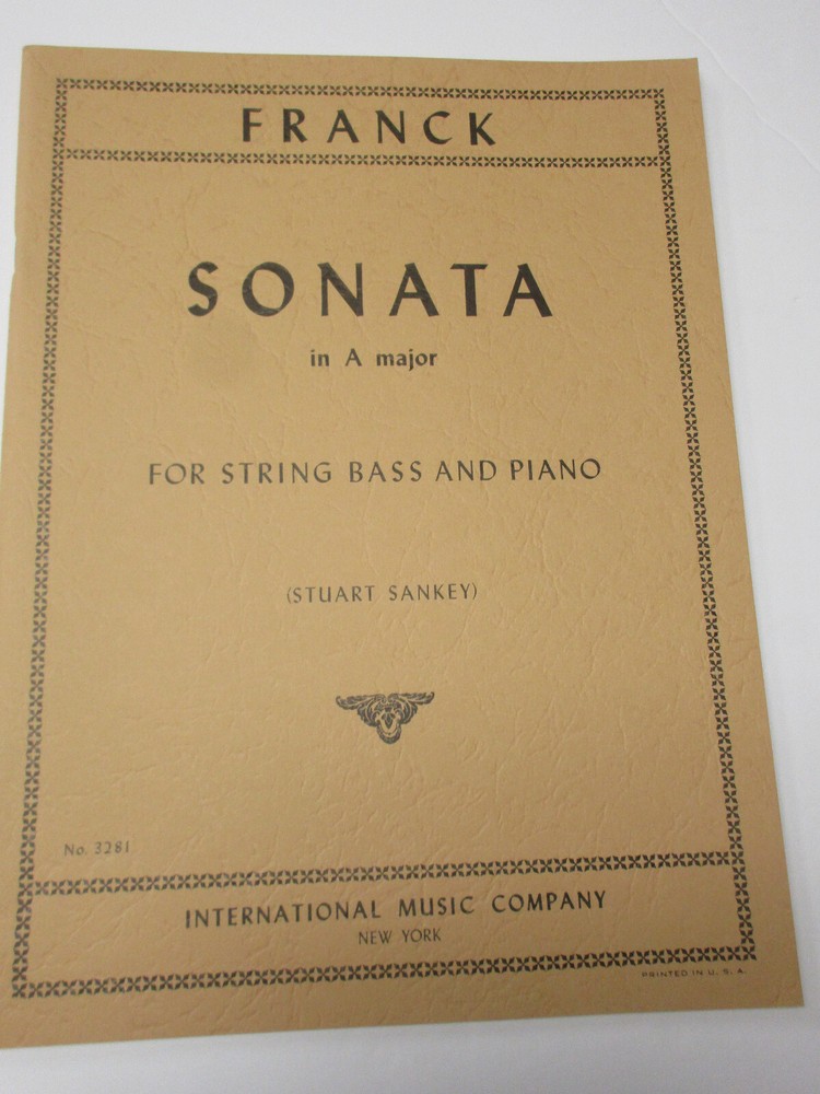 Cesar Franck Sonata in A Major for String Bass and Piano Sheet Music IMC