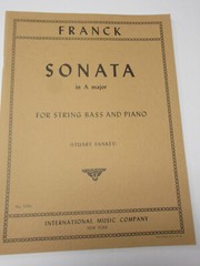 Cesar Franck Sonata in A Major for String Bass and Piano Sheet Music IMC