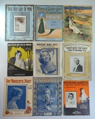 Lot of Antique Sheet Music estate find 17 Piece Piano Antique early 1900 – 1950s