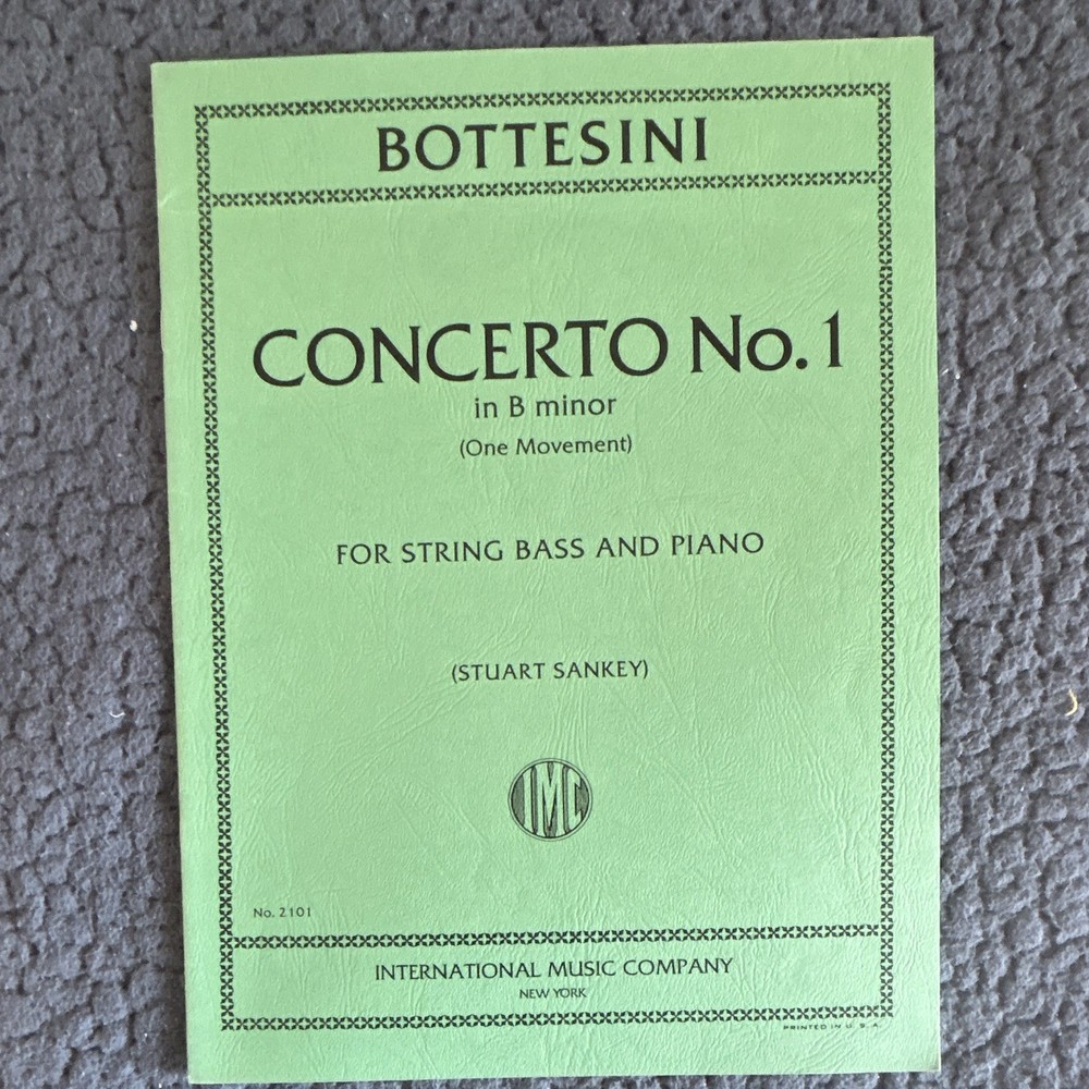 International Music Company Bottesini Concerto No.1 Bass/Piano Sheet 2101