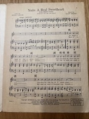 Vintage “You&rsquo;re A Real Sweetheart” Fox Trot Ballad Sheet Music, 1928