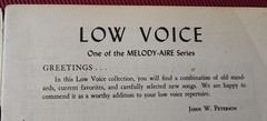 1954 Moody Bible Institute Press LOW VOICE NO.1 Gospel Music Songbook pb