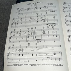 CHAIN GANG Piano Sheet Music UKE TABS Chord Symbols, Lyrics 1955