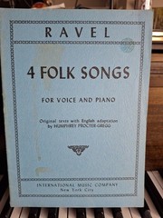 Ravel 4 Folk Songs Sheet Music for Piano Voice (Span., French, Italian, Hebrew)