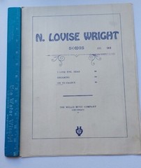N.LOUISE WRIGHT SONGS, ON TO FRANCE. 1918 THE WILLIS MUSIC CO. SHEET MUSIC
