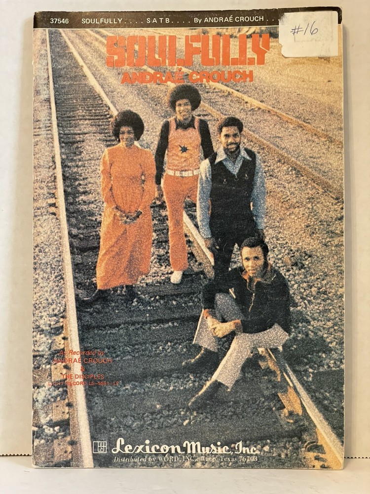 Vintage-Soulfully-Andrae Crouch-Piano Sheet Music-Lexicon Music Inc. Nice Gift