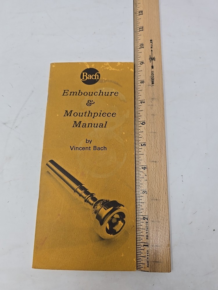 Vintage 1968 Vincent Bach Trumpet Catalog Embouchure and Mouthpiece Manual