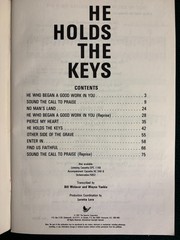 He Holds the Keys, musical by Jon Mohr, Ronn Huff, Hart SATB choral bk, Sparrow