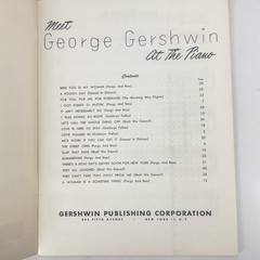 Meet George Gershwin At The Piano Songbook Gershwin Publishing Jazz Vtg USA
