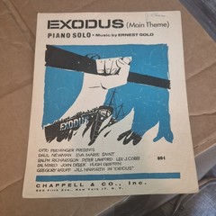 Chappell & Co. Exodus (Main Theme) Soundtrack Sheet Music Solo Piano 5348-2