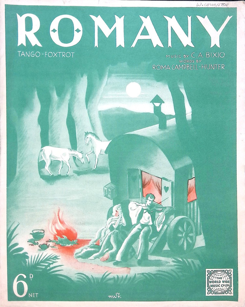 Romany Sheet Music Cesare Bixio Roman Campbell Hunter British Tango Fox Trot