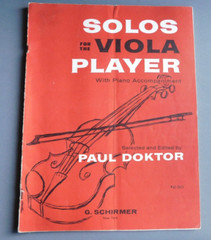 Solos for the Viola Player: with Piano Accomp – Doktor – 1959 songbook sheet mus