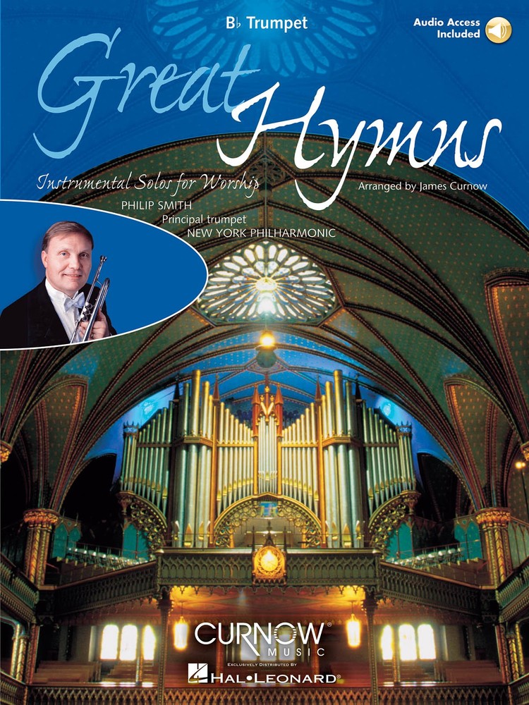 Great Hymns Trumpet Solo Christian Sheet Music Play-Along Book Online Audio