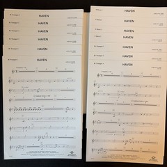 Haven Adrian B Sims Complete Concert Band Score & Parts Grade 4 FJH B1881 Unused