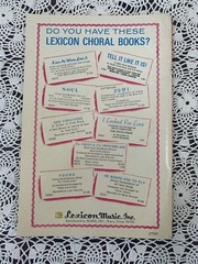 NATURAL HIGH Folk Musical Sheet Music Lexicon Youth Choir Vocalist