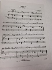 Francois Joseph Gossic Gavotte for String Bass & Piano Sheet Music Merle Isaac