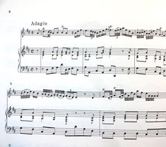 Vintage « Sonate D-Dur » for flute and Basso continuo by Wagenseil