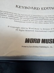 Songs For Praise And Worship | Keyboard Edition | Word Music 3 Ring 1992 Binder