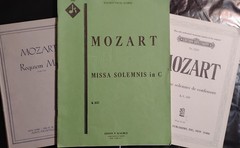 Mozart Choral Vocal Scores Lot of 3: Requiem Mass, Vesperae, and Missa Solemnis