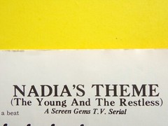 Nadias Theme Sheet Music Young Restless Vocal Version &rsquo;73 Screen Gems USA SELLER