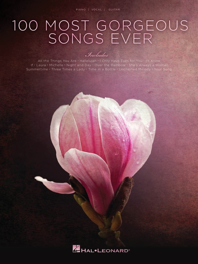 100 Most Gorgeous Songs Ever for Piano Sheet Music Guitar Chords Lyrics Book