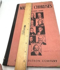 Master Choruses mixed voices sacred Oliver Ditson Company 1933