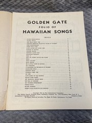 Hawaiian Vintage Golden Gate Folio Of Hawaiian Songs Music Book 1941 Guitar