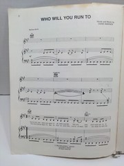 Who Will You Run To Sheet Music Heart Piano Voice Guitar 80s Rock N Roll F1X