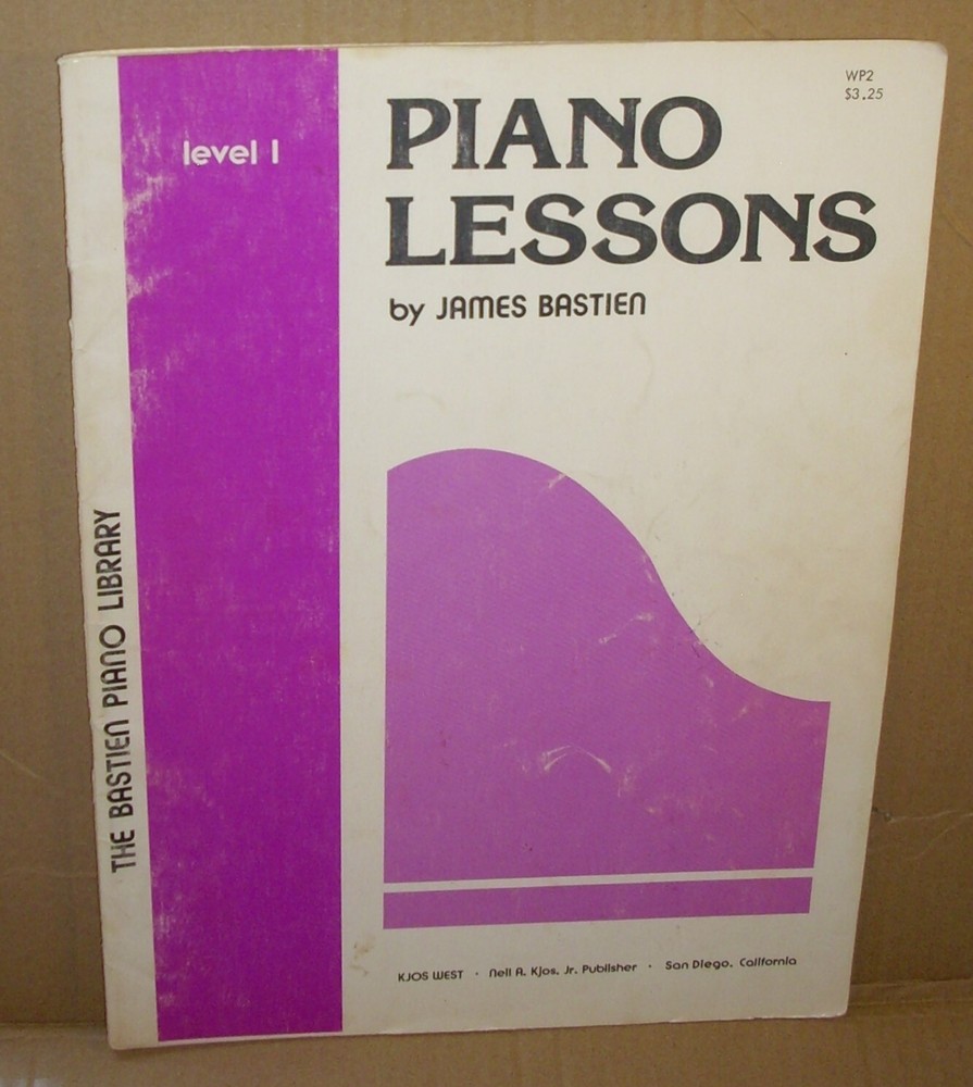 1976 Vintage Sheet Music Piano Lessons by James Bastien Level 1 Bastien Library