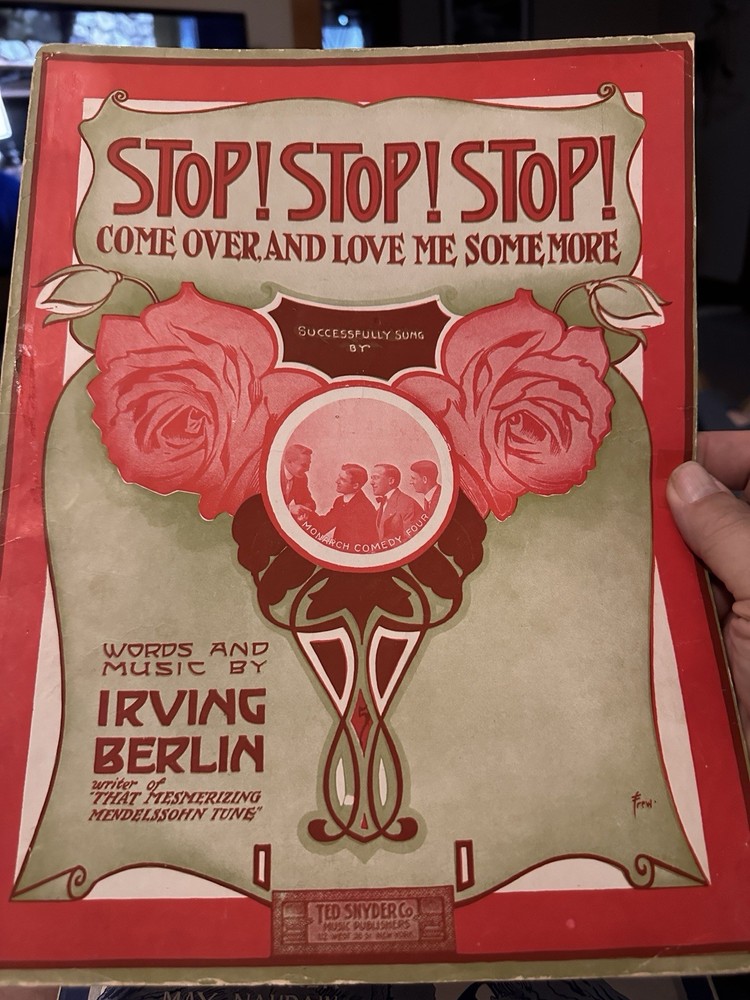 3-pack of 11×14 Pre/1920 Sheet Music From Irving Berlin