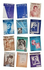 Lot of 12 Various Artists Eras & Genres Sheet Music